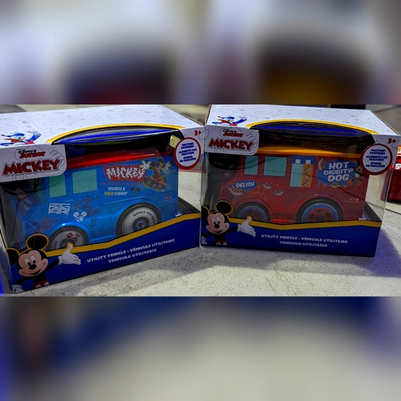 BUNDLE 2 Disney Junior Mickey Mouse  Utility Trucks - NEW - Picture 1 of 10